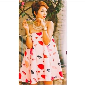 Shein Lips Strapless dress 👄❤️😘